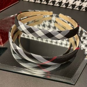 (NEW!) Black plaid headband (thin)